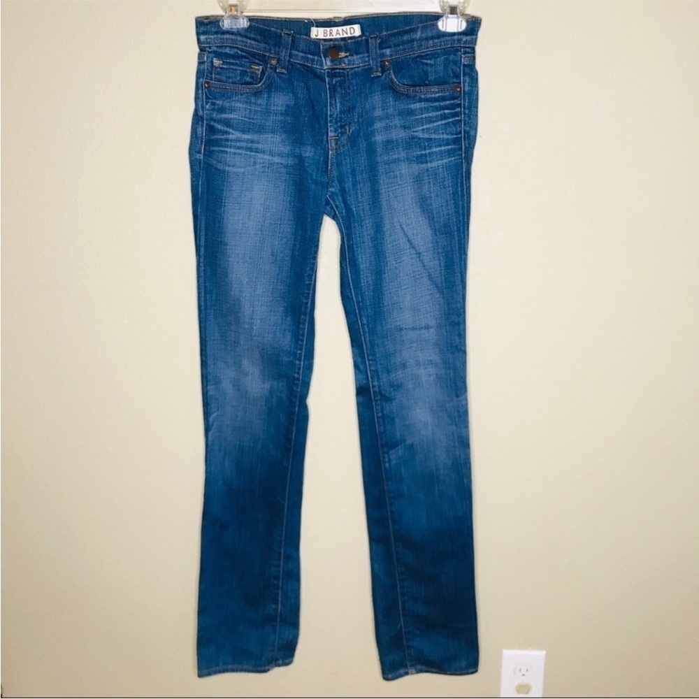 J Brand Classic Cigarette Straight Leg Denim Jeans in Bayou Indigo Blue Size 28 - Picture 4 of 12